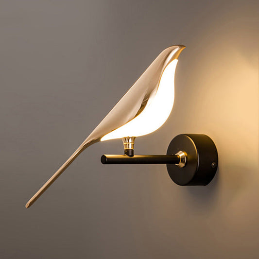 Golden Bird Wall Bedroom Lamp - The Modest Homes